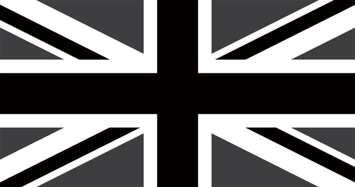 Black And White Union Jack Decal
